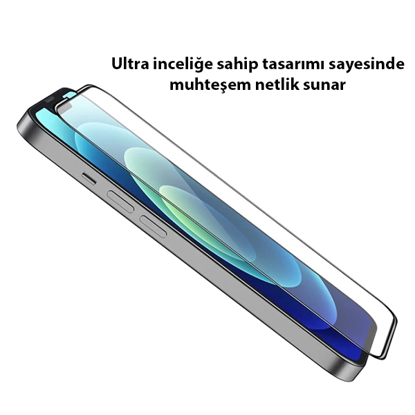 GOR iPhone 13 Pro Max 9D Hardening Tempered Full Cam Ekran Koruyucu-(1903)