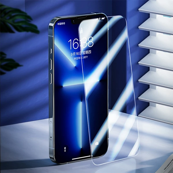 GOR iPhone 13 Pro Max Darbe Emici Ekran Koruyucu Jelatin 5 Adet Set-(1903)