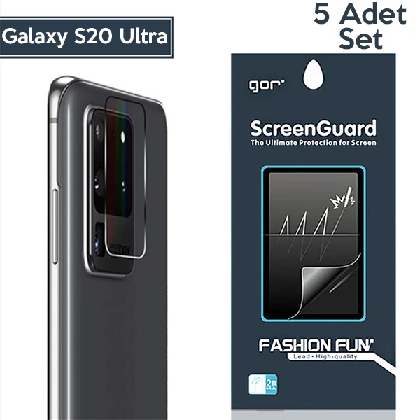 GOR Samsung Galaxy S20 Ultra  Kamera Lens Koruyucu 5 Adet-(1903)