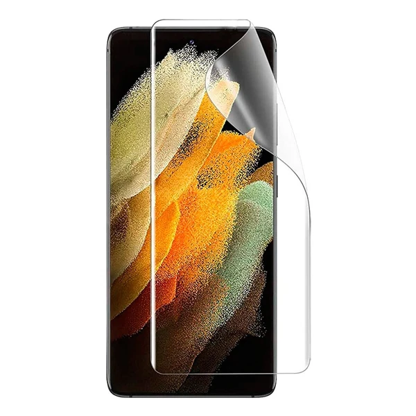 GOR SM Galaxy S21 HD Darbe Emici Ekran Koruyucu Jelatin 5 Adet Set-(1903)