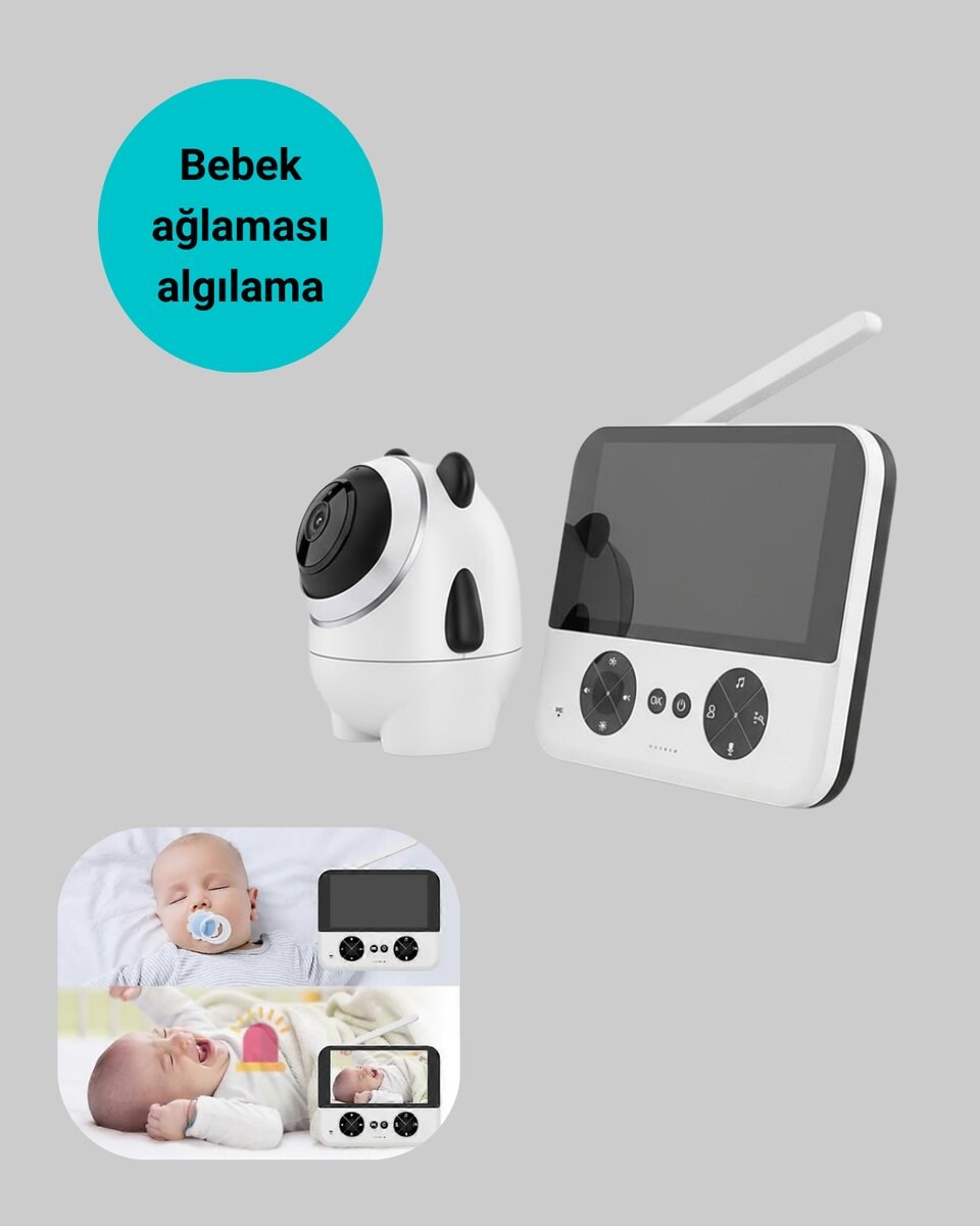 Görüntülü Bebek Monitörü 4.3 İnç Ekran ve Sesli İletişim