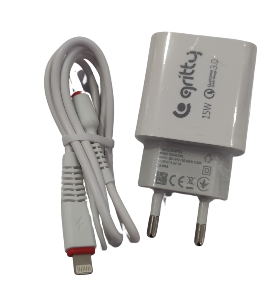 GRİTTY 15W İOS  FAST CHARGER ( MAVİ )