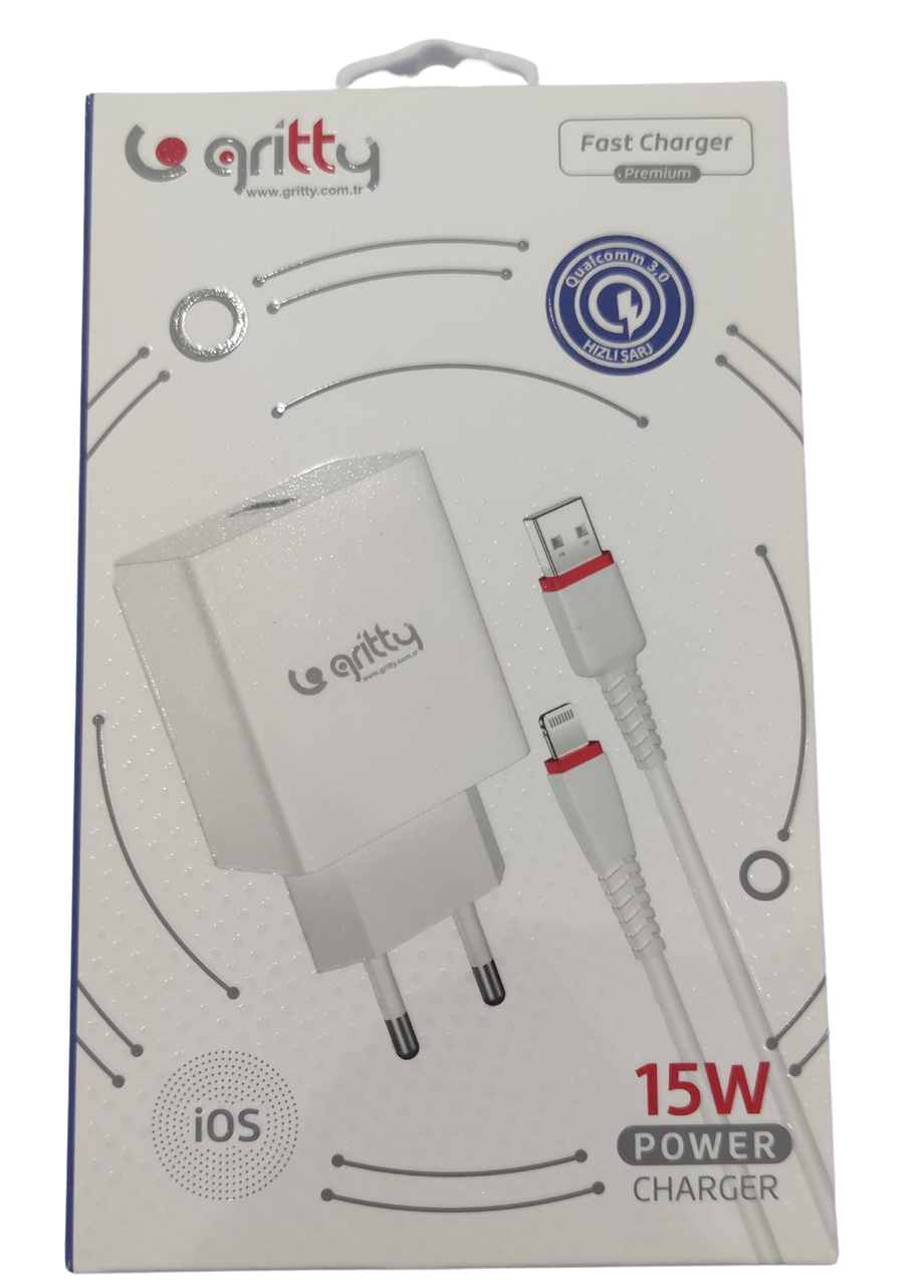 GRİTTY 15W İOS  FAST CHARGER ( MAVİ )