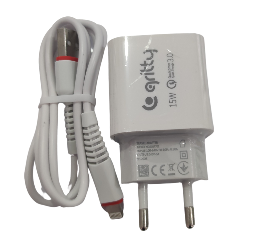 GRİTTY 15W İOS  FAST CHARGER ( MAVİ )