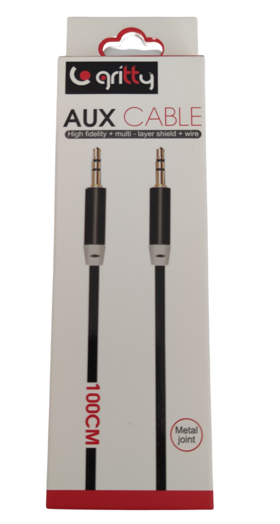 GRİTTY AUX KABLO 100 CM METAL JOINT 
