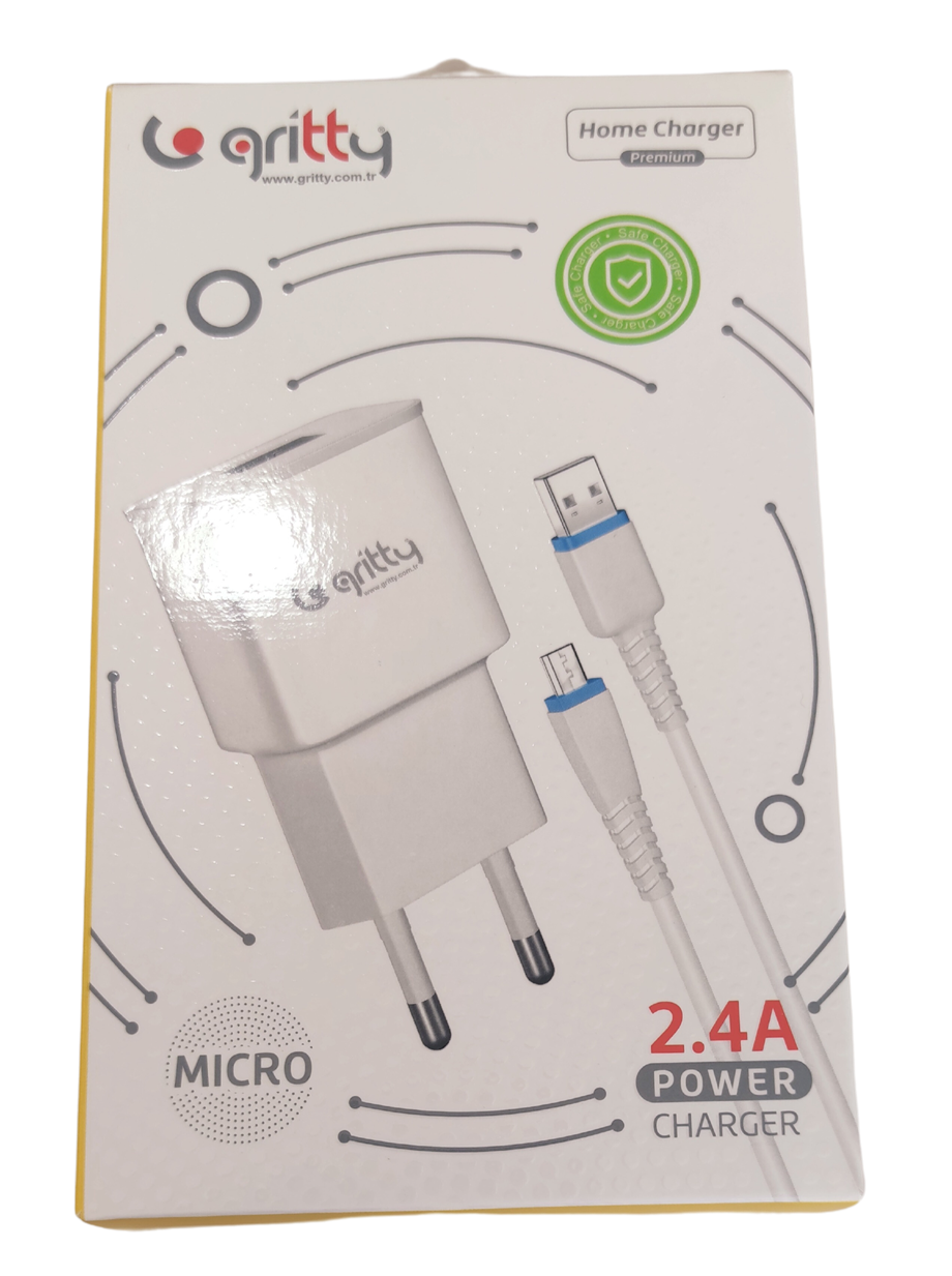GRİTTY MİCRO ŞARJ CİHAZI 2.4A HOME CHARGER ( EV ŞARJ CİHAZI )