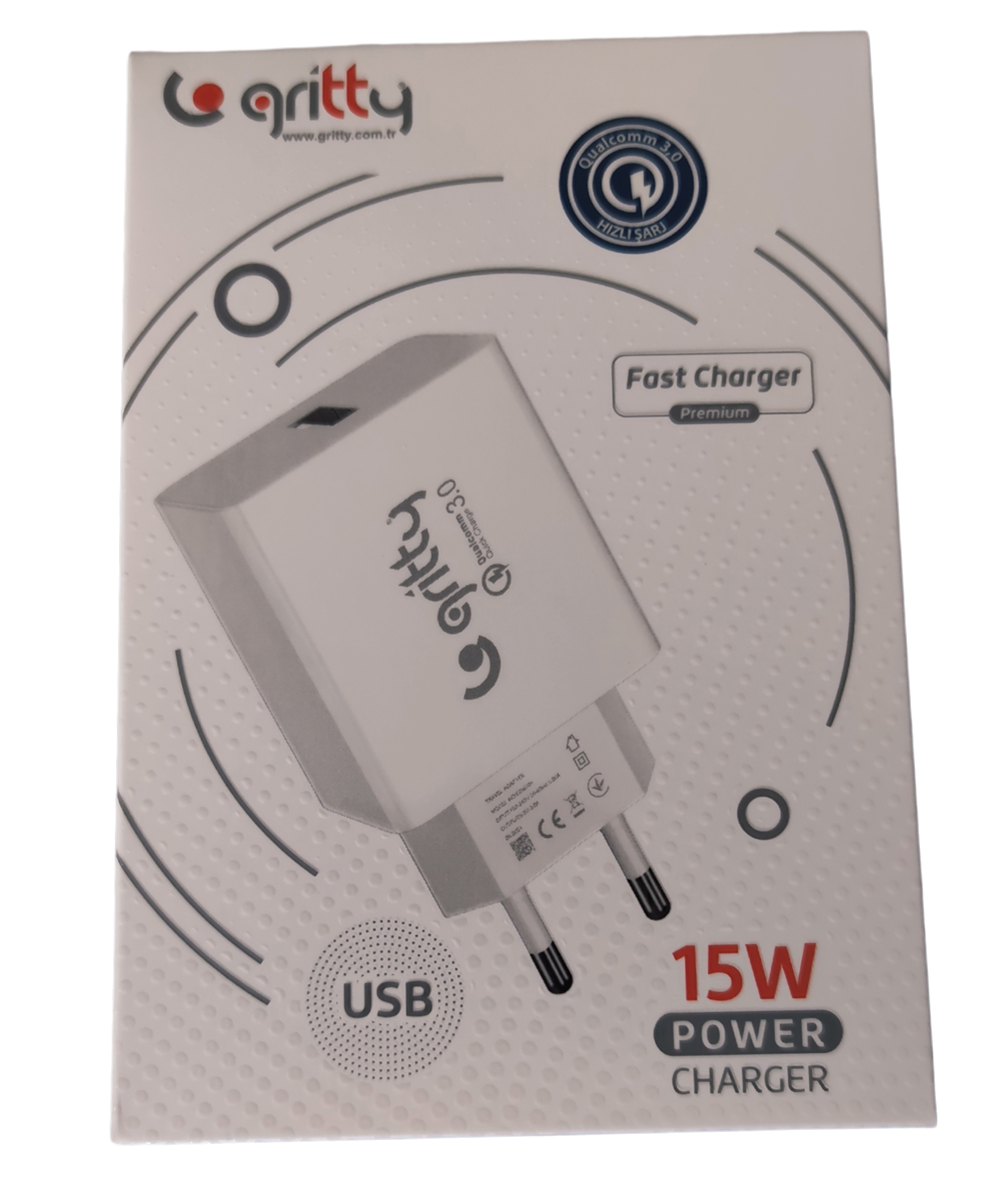 GRİTTY ŞARJ BAŞLIĞI USB 15W