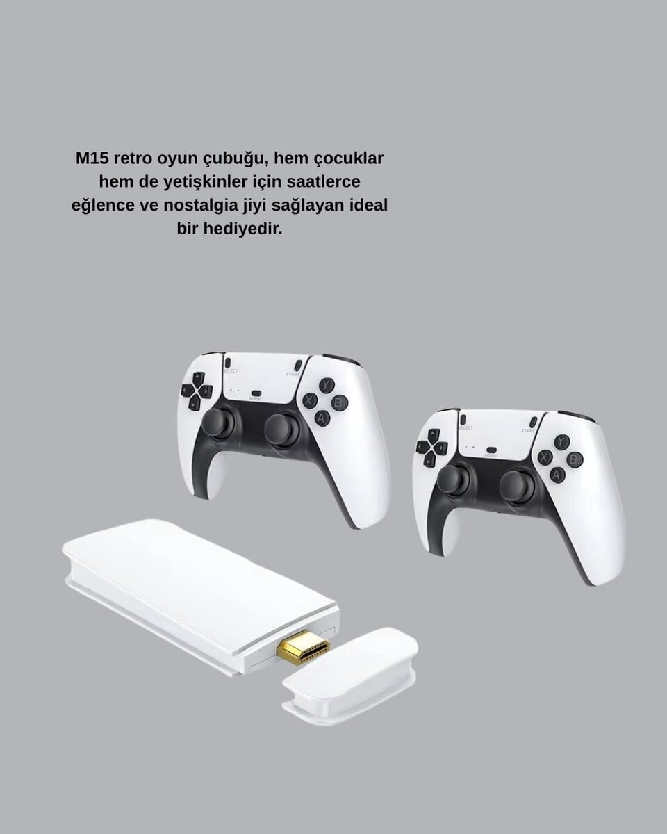 HDMI Çıkışlı Kablosuz 2 Kollu 4K Retro Oyun Kutusu