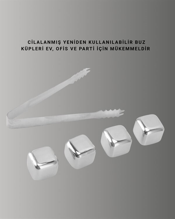 Hızlı Soğutma Özellikli Paslanmaz Metal Buz Küpü Takımı Yeni Nesil