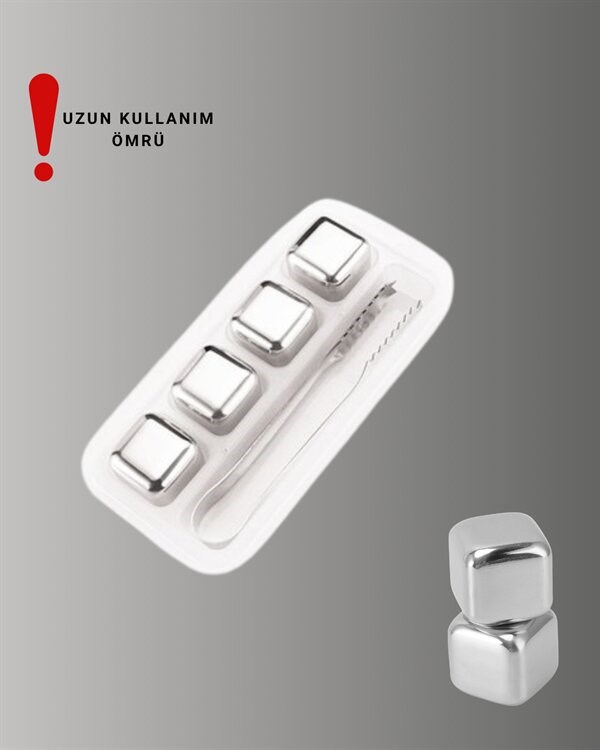 Hızlı Soğutma Özellikli Paslanmaz Metal Buz Küpü Takımı Yeni Nesil