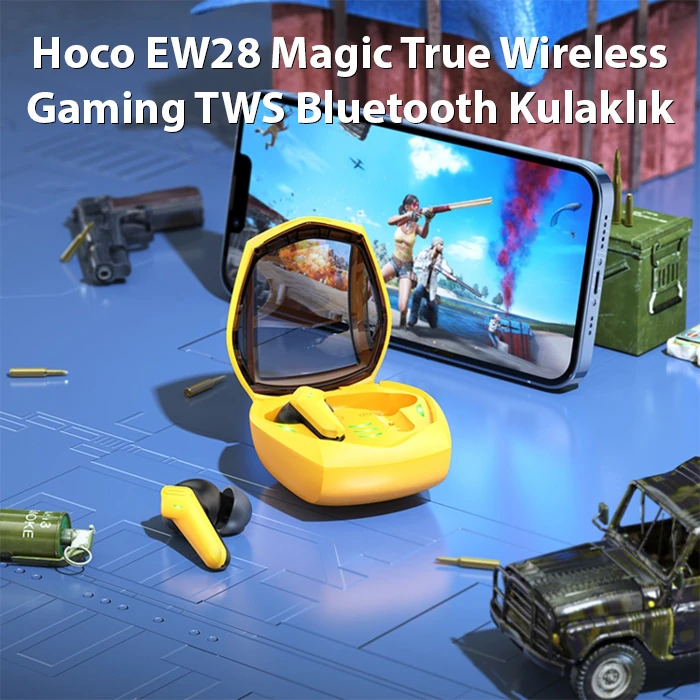 Hoco EW28 Bluetooth 5.3 Magic True Wireless Gaming TWS Bluetooth Kulaklık-(1903)
