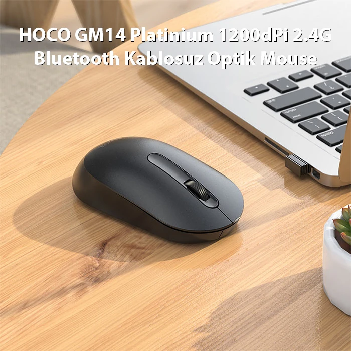 HOCO GM14 Platinium 1200dPi 2.4G Bluetooth Kablosuz Optik Mouse-(1903)