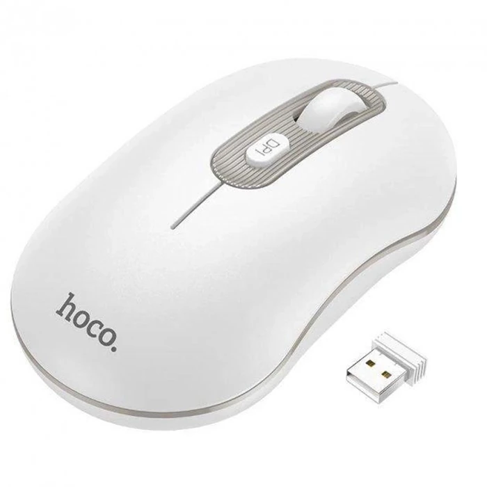 HOCO GM21 Platinium 1600dPi 2.4G Bluetooth Kablosuz Optik Mouse-(1903)