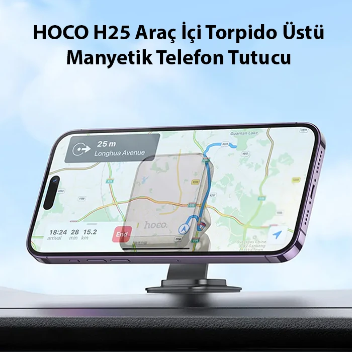 HOCO H25 Araç İçi Torpido Üstü Manyetik Telefon Tutucu-(1903)