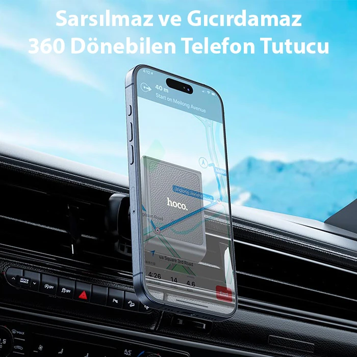 Hoco H46 Klima Havalandırma Bölmesi Magsafe Manyetik Araç İçi Telefon Tutucu-(1903)