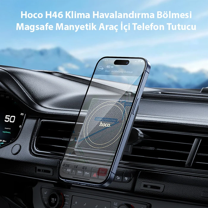 Hoco H46 Klima Havalandırma Bölmesi Magsafe Manyetik Araç İçi Telefon Tutucu-(1903)