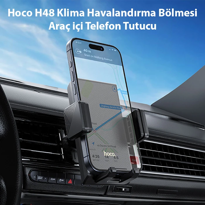 Hoco H48 Klima Havalandırma Bölmesi Araç içi Telefon Tutucu-(1903)