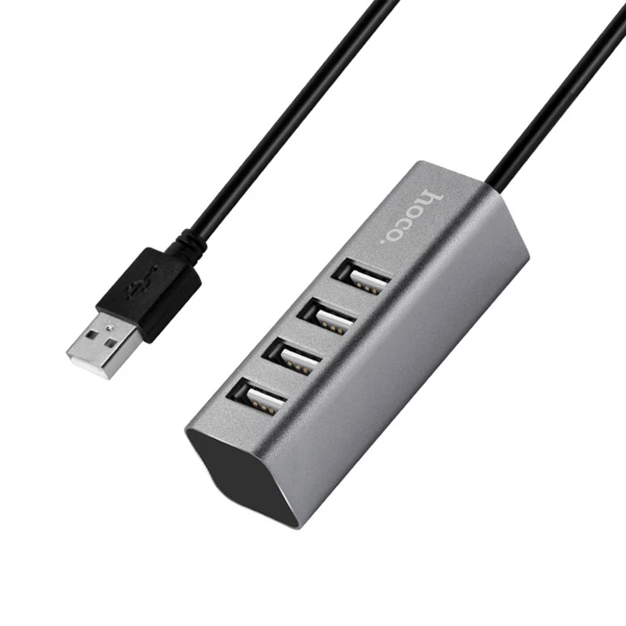 HOCO HB1 80cm Kablolu 4 Portlu USB Çoğaltıcı HUB Adaptör-(1903)