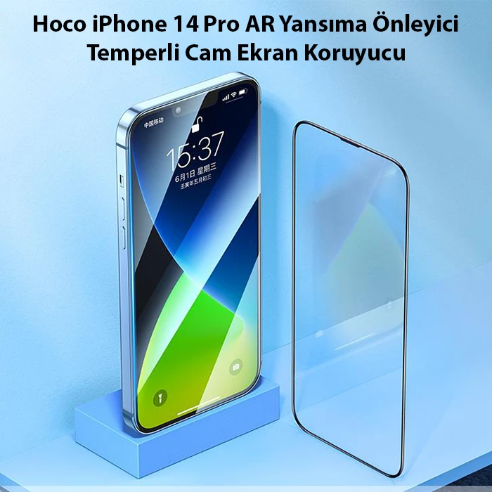 Hoco iPhone 14 Pro AR Yansıma Önleyici Temperli Cam Ekran Koruyucu-(1903)