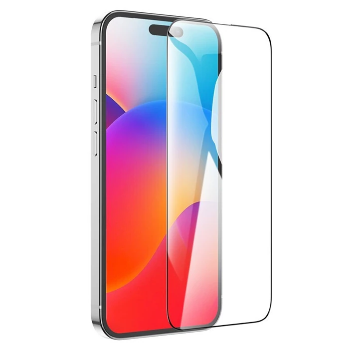 HOCO iPhone 15 Pro Full HD Tempered Kırılmaz Cam Ekran Koruyucu 25 Adet Set-(1903)