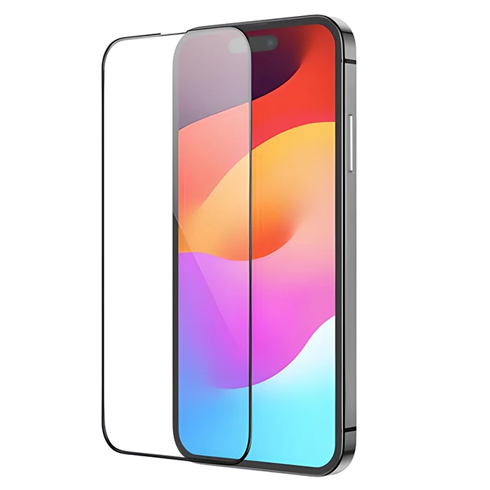 HOCO iPhone 15 Pro Max 5D Full Tempered Kırılmaz Cam Ekran Koruyucu 25 adet Set-(1903)