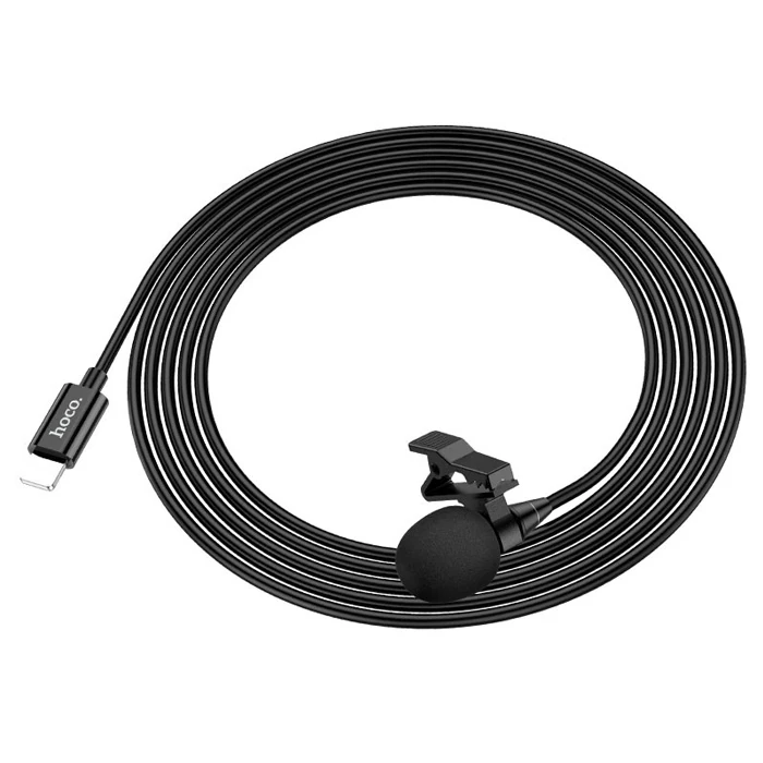 HOCO L14 iPhone Lightning Kablolu Profesyonel Yayıncı Yaka Mikrofonu 2mt-(1903)