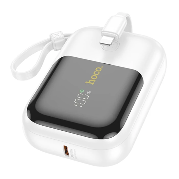 HOCO Q20 Fountain 10000mAh 22.5W+PD20W Dijital Göstergeli Kablolu Powerbank-(1903)