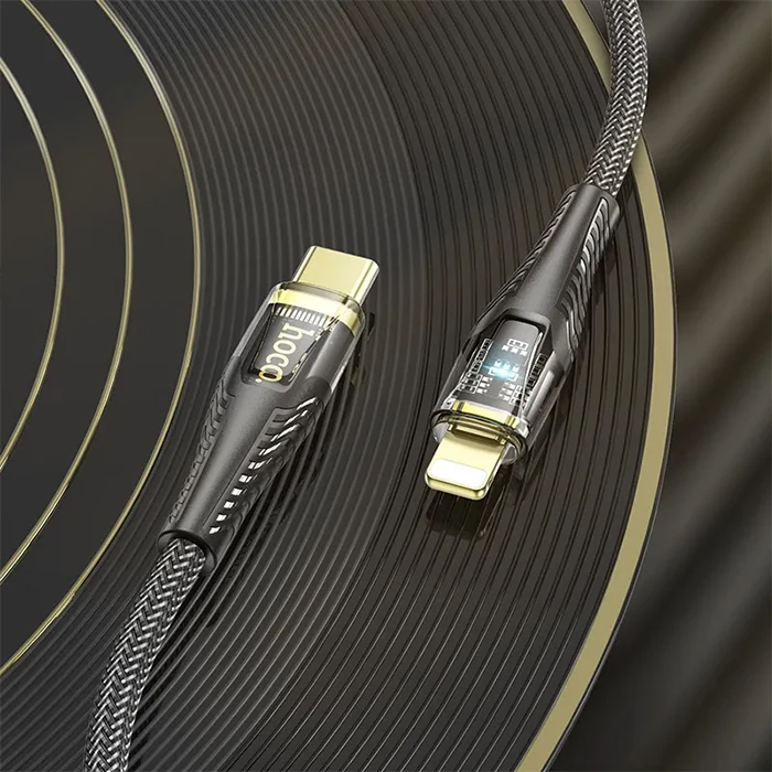 HOCO U121 Gold standard Transparent Discovery Edition 60W Type-C to iPhone Lightning Hızlı Şarj ve D-(1903)