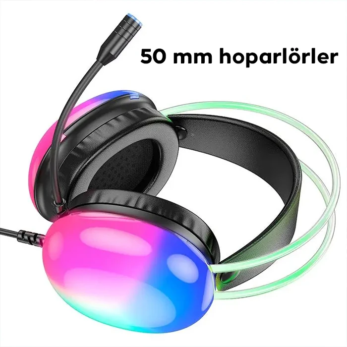 HOCO W109 Plus Rich USB7.1 Gaming Kulaküstü Kulaklık-(1903)