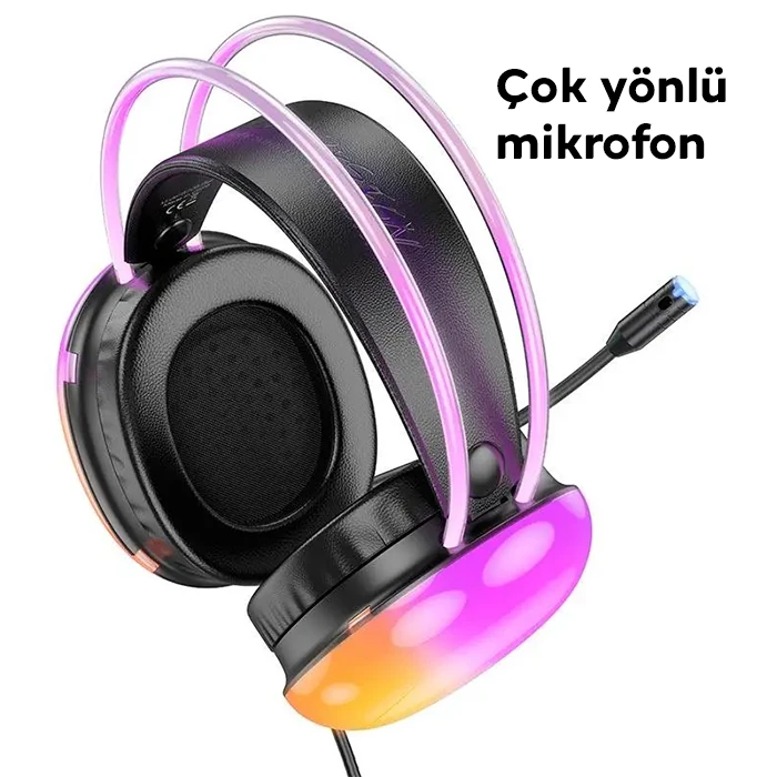 HOCO W109 Plus Rich USB7.1 Gaming Kulaküstü Kulaklık-(1903)