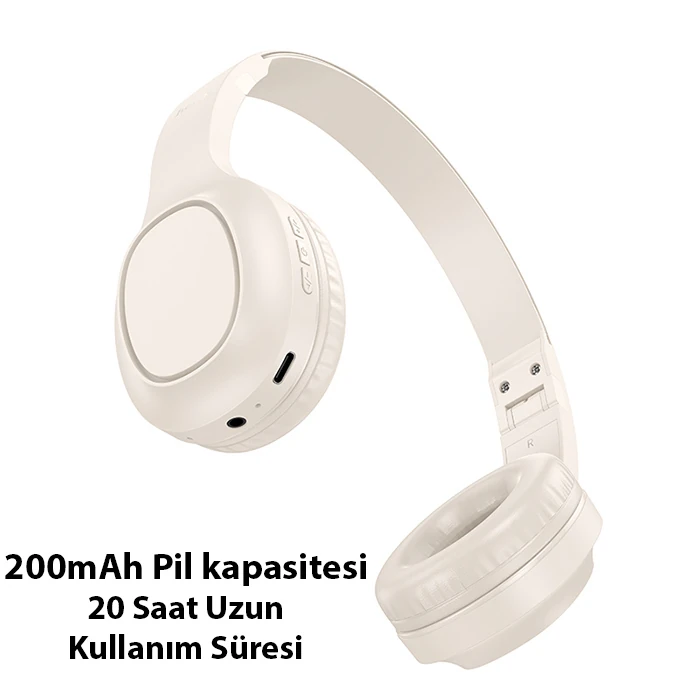 HOCO W46 Hi-Fi Yüksek Ses Bluetooth 5.3 Kablosuz Kulaküstü Kulaklık-(1903)