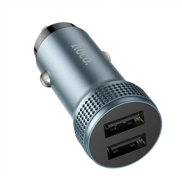 HOCO Z49 Çift USB Girişli Araç Şarj Başlık + USB To Type-C Kablo-(1903)