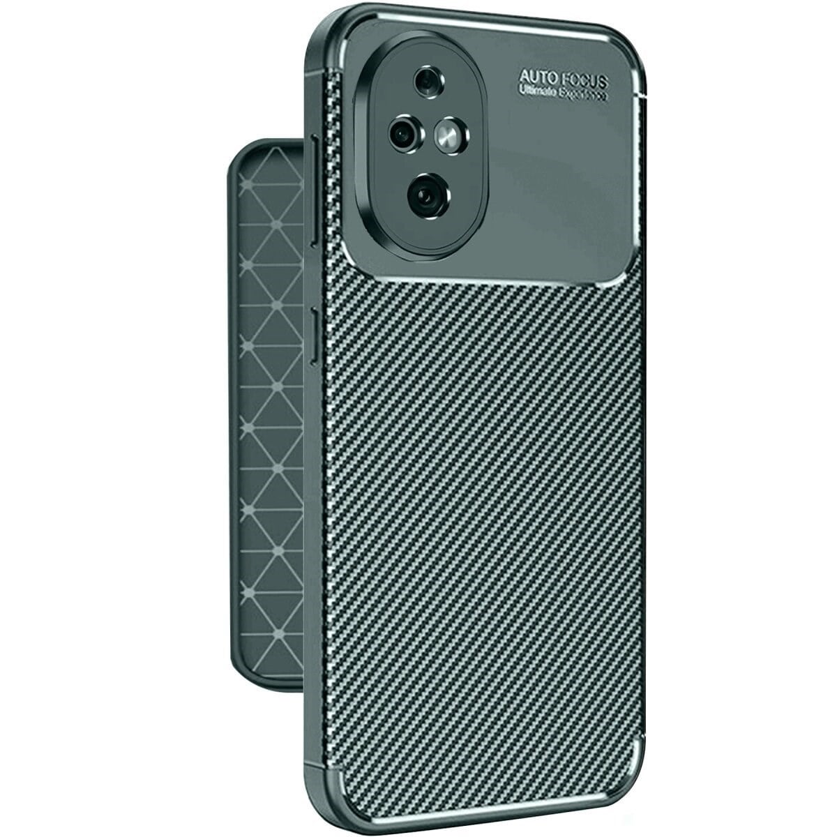 Honor 200 Kılıf Auto Focus Karbon Kapak - Koyu Yeşil