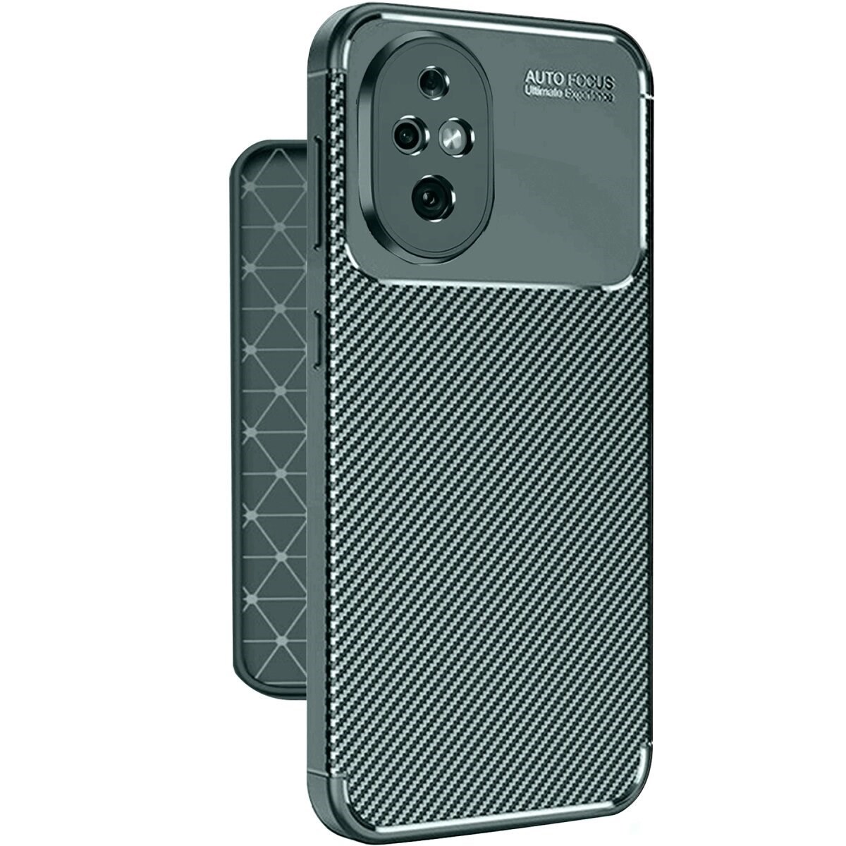 Honor 200 Kılıf Auto Focus Karbon Kapak - Koyu Yeşil