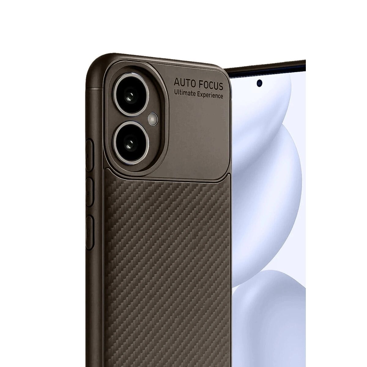 Honor 400 Kılıf Auto Focus Karbon Kapak - Kahverengi