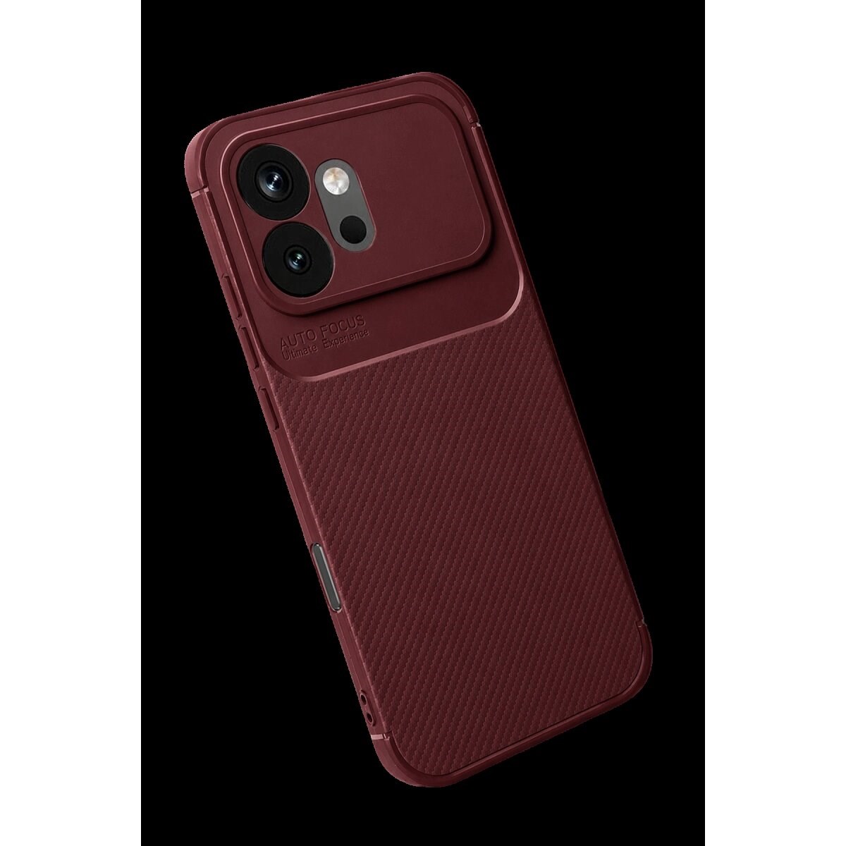 Huawei Honor 600 Auto Focus Karbon Kapak - Bordo