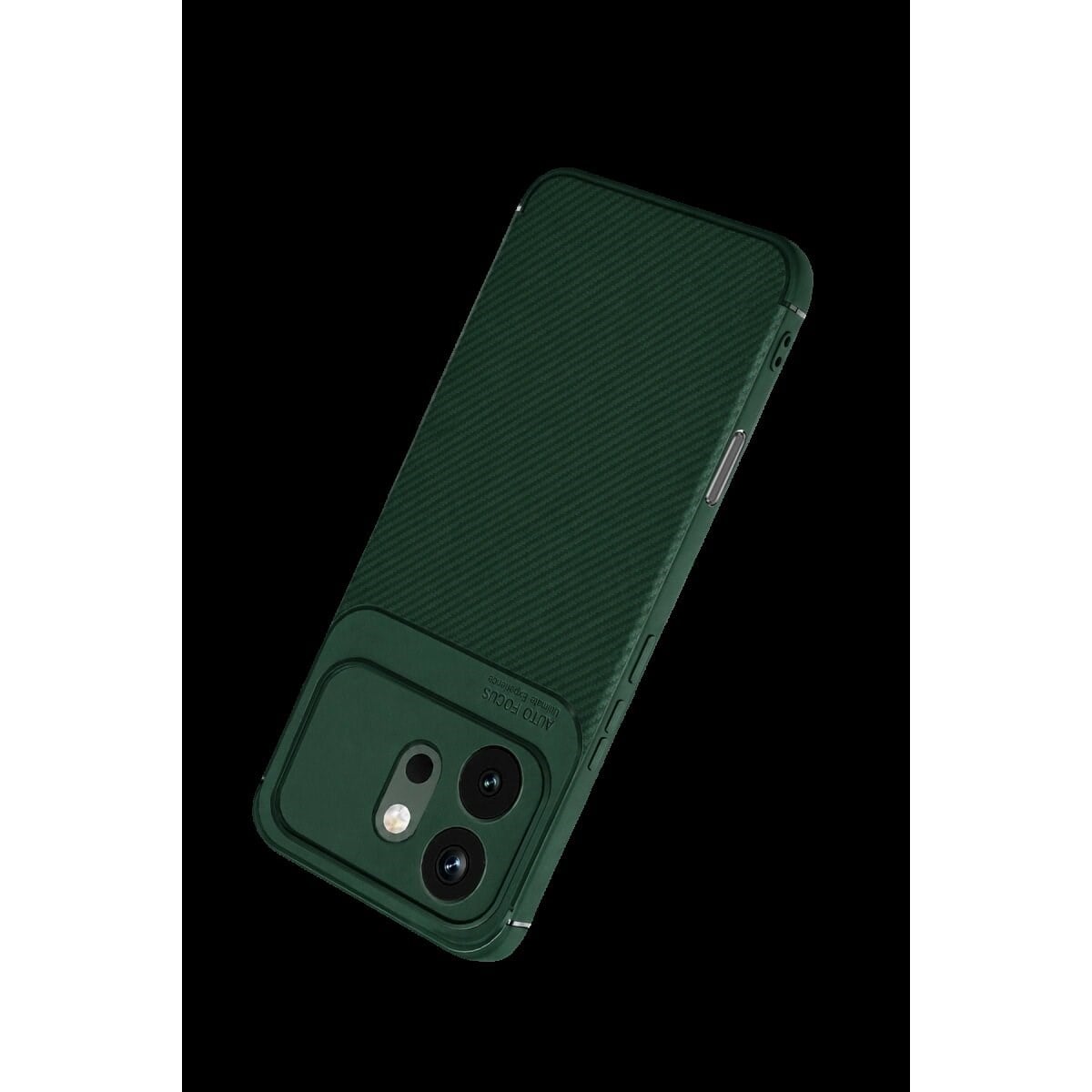 Huawei Honor 600 Auto Focus Karbon Kapak - Koyu Yeşil