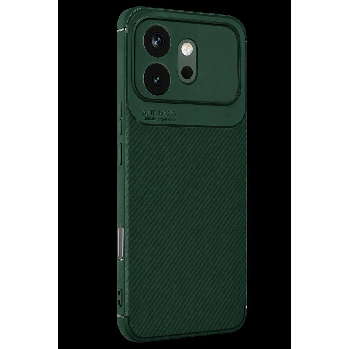 Huawei Honor 600 Auto Focus Karbon Kapak - Koyu Yeşil