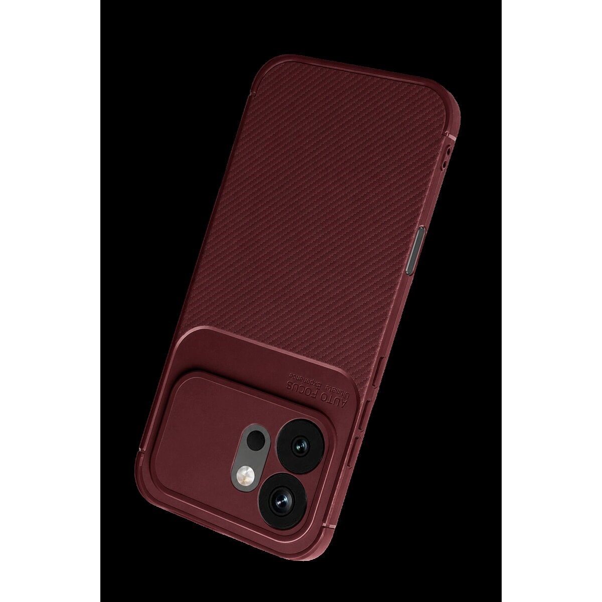 Huawei Honor 600 Auto Focus Karbon Kapak - Bordo