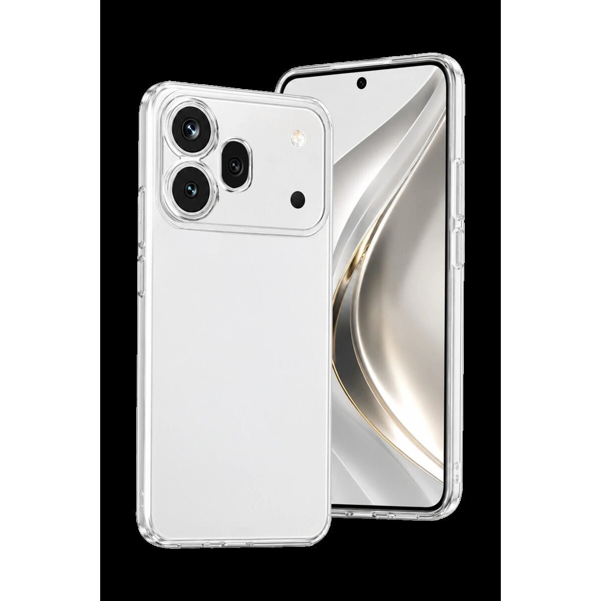 Huawei Honor 600 Pro Lüx Şeffaf Silikon - Şeffaf