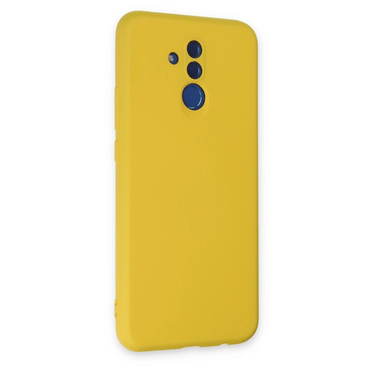 Huawei Mate 20 Lite Kılıf Nano İçi Kadife Silikon - Sarı