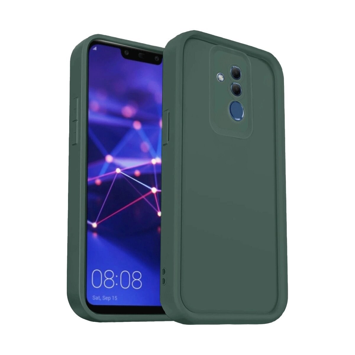 Huawei Mate 20 Lite Kılıf Viera Silikon - Koyu Yeşil