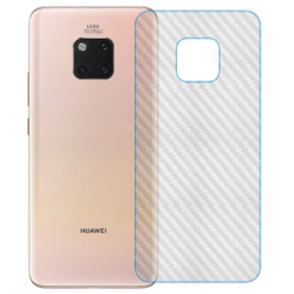 Huawei Mate 20 Pro Şeffaf Karbon Fiber Kaplama Sticker-(1903)