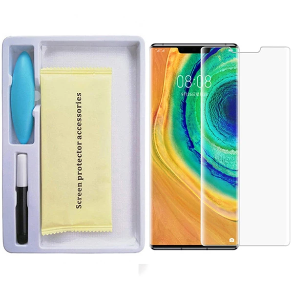 Huawei Mate 30 Pro Full Liquid+UV Işık 3d Kırılmaz Cam Ekran Koruyucu-(1903)