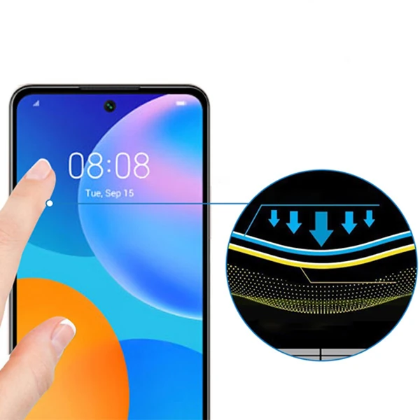 Huawei P Smart 2021 Full Glue Tempered Cam Ekran Koruyucu-(1903)