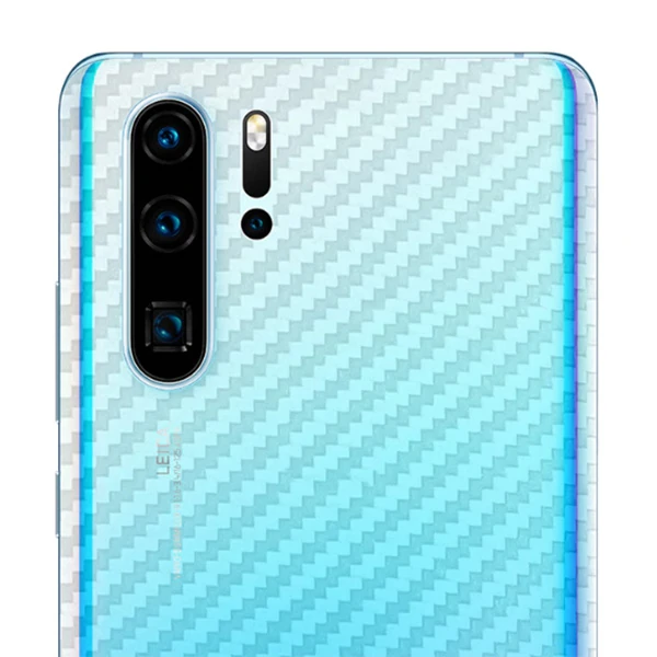 Huawei P30 Pro Şeffaf Karbon Fiber Kaplama Sticker-(1903)