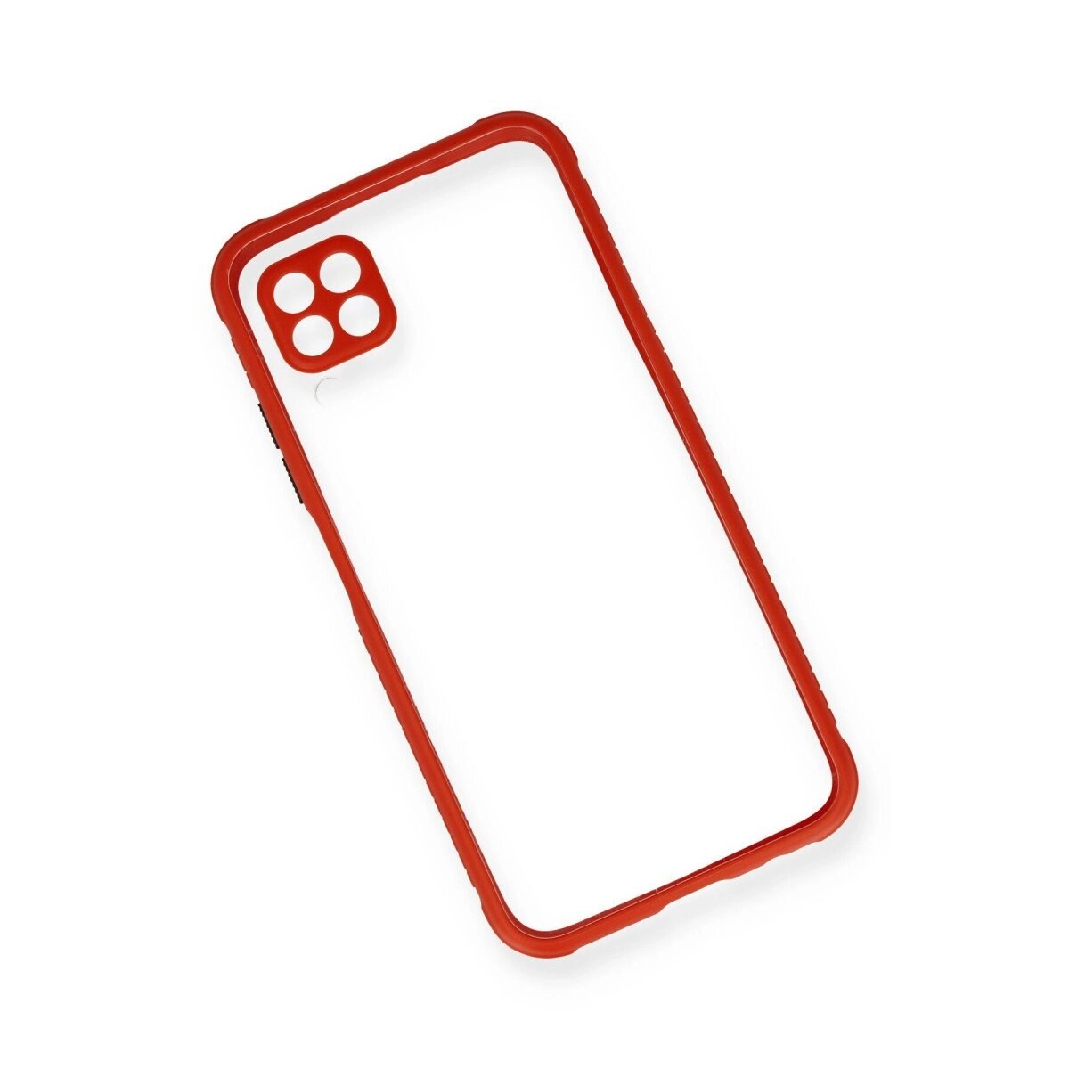 Huawei P40 Lite Kılıf Miami Şeffaf Silikon - Kırmızı