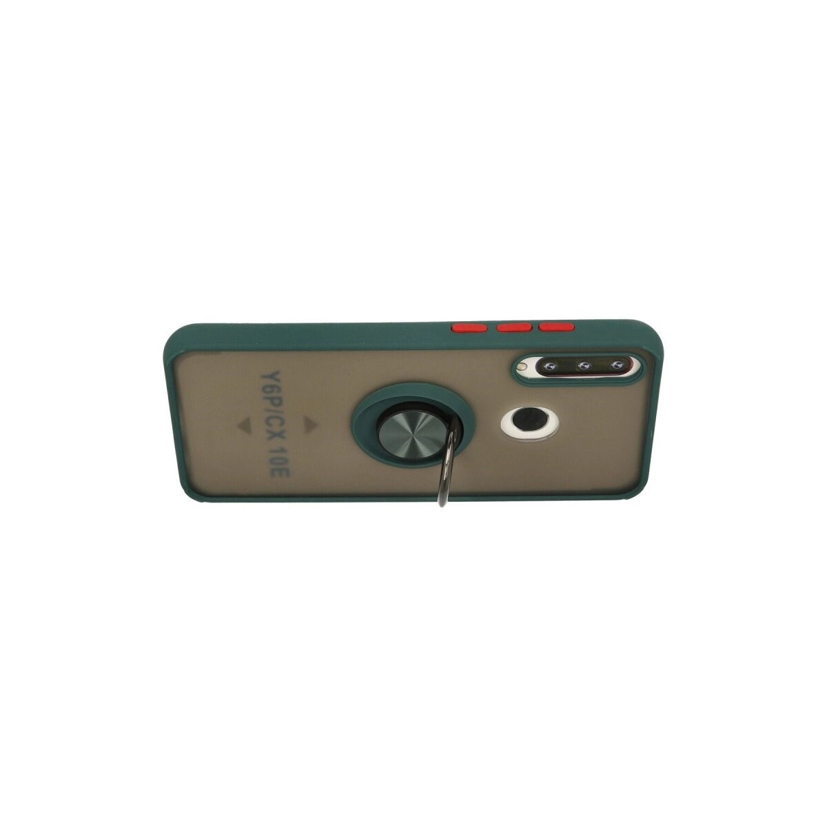 Huawei Y6p Kılıf Montreal Yüzüklü Silikon Kapak - Yeşil
