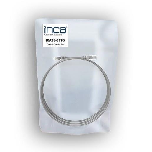 INCA 1m CAT6 Utp ICAT6-01TG Gri Patch Kablo