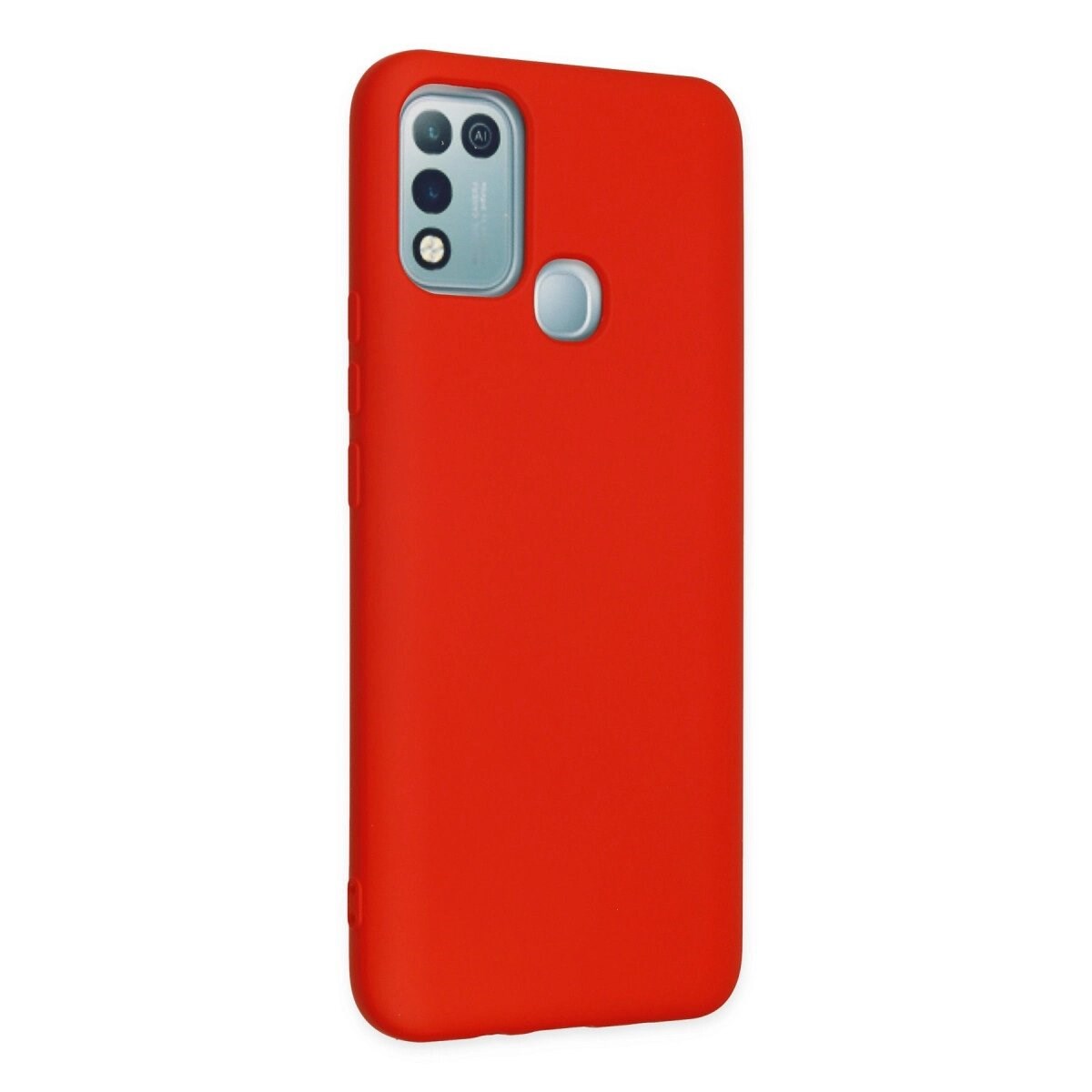 İnfinix Hot 10 Play Kılıf Nano İçi Kadife Silikon - Kırmızı